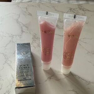 Lancome Juicy Tubes Original Lip Gloss - Dreamy Pink and Soft Nude